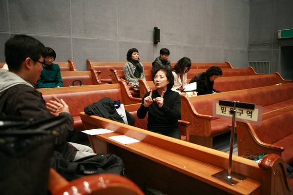 예배시간 수화통역봉사