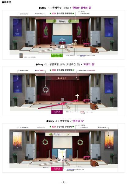 부활주일 무대장식