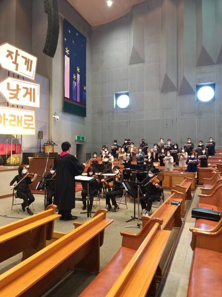성탄가족예배 장식+샬롬찬양대