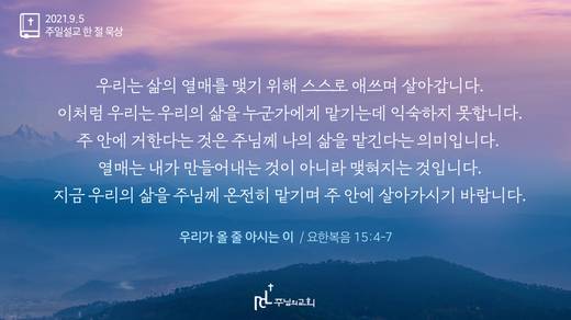 담임목사 3분메시지+한절묵상 20201101-20211017